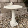 Bacchus Madárfürdető faragott oszloppal 53cm  - MOGYORÓ