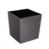Juka Rattan kocka kaspó 30x30cm - antracit