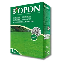 BIOPON mohásodás elleni gyeptrágya 1kg - 30m2-re