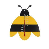 Műanyag sárga-fekete méhecskés hőmérő