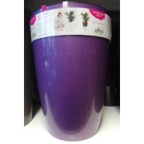 Önöntözős műanyag lila kaspó 22 cm