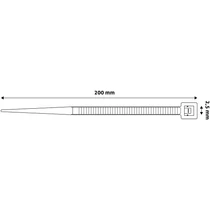 Kép 2/3 - Kábelkötegelő 2,5x200mm Fekete