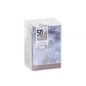 Fényfüzér 50LED Elemes Hidegfehér