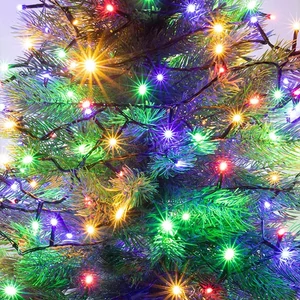 LED-es Fényfüzér 14m 200 LED Színes 8 programmal