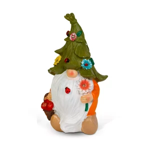 Szolár kerti manó Welcome 18,5x10cm 3LED-del