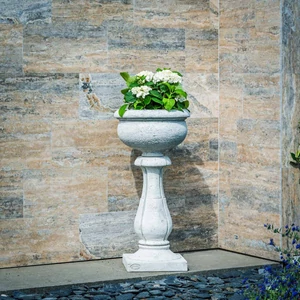 JOVÁN Monarchia kehely virágtartó oszloppal - 49cm ANTARCIT
