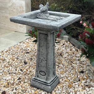 Velence Madárfürdető fatörzs+madár ANTRACIT