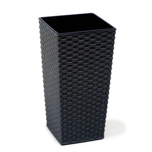 Finezja Rattan magas kaspó 40x57cm - fekete