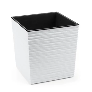 Juka Strip csíkos kaspó FEHÉR