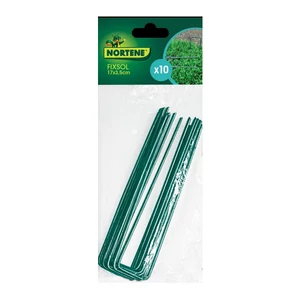 Nortene FIXSOL fém leszúró tüske talajtakarókhoz 10db ZÖLD