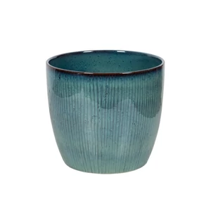 Hartley mázas kerámia kaspó türkiz