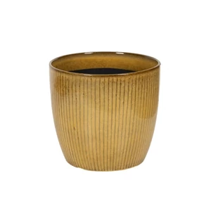 Hartley mázas kerámia kaspó oliva