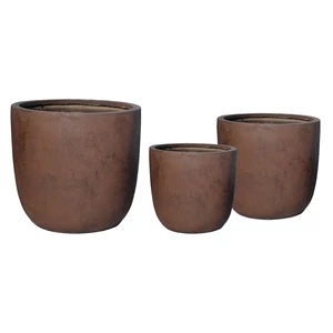 Yukon Classic kompozit növénytartó rozsdabarna 25x25cm