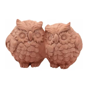 Agyag figura szerelmes bagoly pár 15 cm