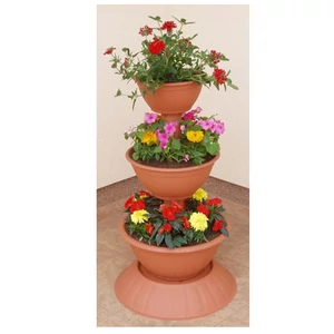 Virágtartó torony 3 emelettel