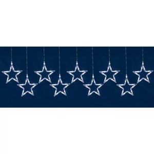 Beltéri Fényfüggöny 0,8m Csillagokkal Hidegfehér