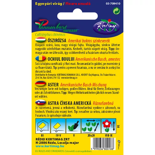 Kép 2/2 - Őszirózsa  Amerikai bokros színkeverék - Rédei Kertimag