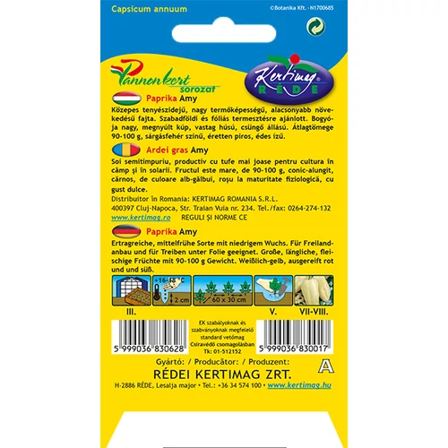 Kép 2/2 - Amy Étkezési Paprika  - ÉDES, TÖLTENI VALÓ - Rédei Kertimag