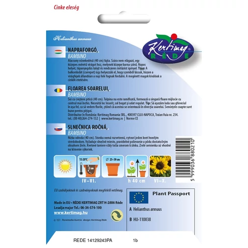 Kép 2/2 - Napraforgó Bambino - Rédei Kertimag