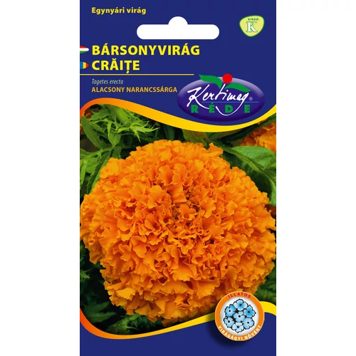 Kép 1/2 - Bársonyvirág - Óriásvirágú Narancssárga - ALACSONY - Rédei Kertimag