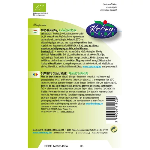 Kép 2/2 - Bio-Mustár ehető csíramag - Rédei Kertimag