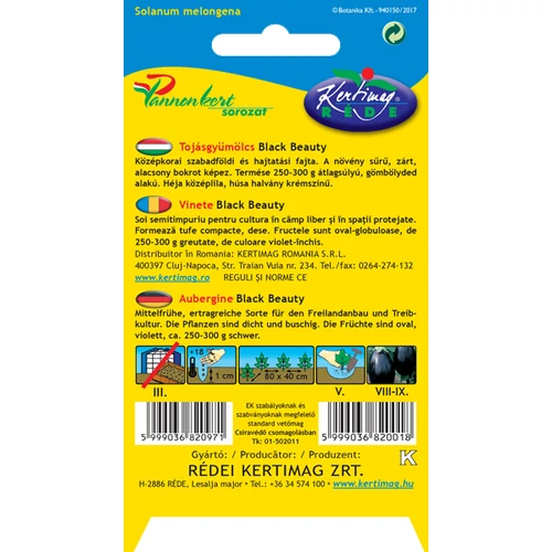 Kép 2/2 - Tojásgyümölcs - Black Beauty - Rédei Kertimag