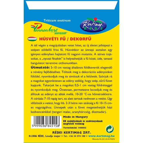 Kép 2/2 -  DEKORFŰ - Húsvéti fű - 50g - Rédei Kertimag