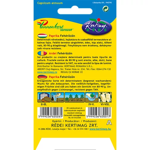 Kép 2/2 - Fehérözön Étkezési Paprika - ÉDES - Rédei Kertimag