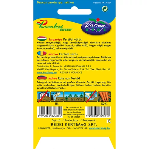 Kép 2/2 - Sárgarépa - Fertődi Vörös - Rédei Kertimag