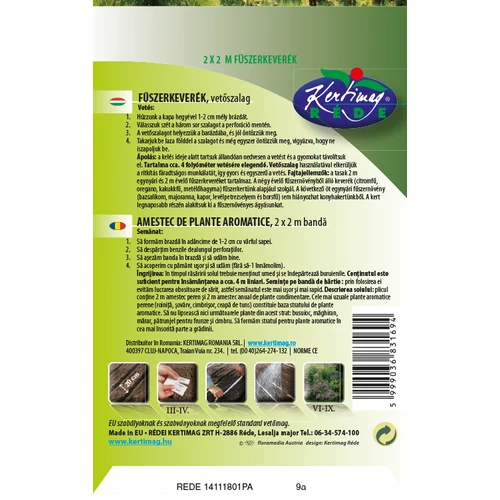 Kép 2/2 - Fűszerkeverék VETŐSZALAG - Rédei Kertimag