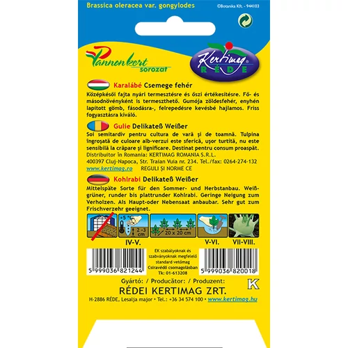 Kép 2/2 - Karalábé Fehér csemege - KÖZÉPKÉSŐI - Rédei Kertimag