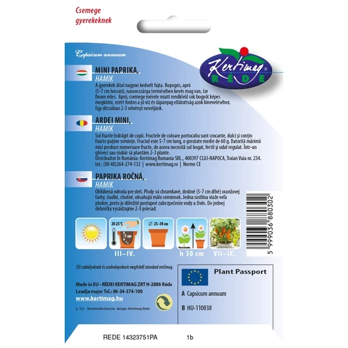 Kép 2/2 - Mini paprika - Hamik - Rédei Kertimag