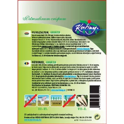 Kép 2/2 - Petrezselyem Hanácka - BETEGSÉG ELLENÁLLÓ - Rédei Kertimag