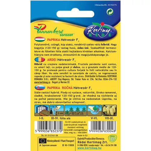 Kép 2/2 - Paprika - Hétvezér F1 Hibrid  - Rédei Kertimag