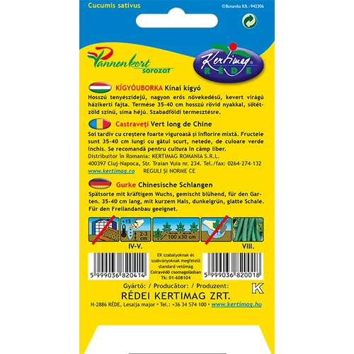 Kép 2/2 - Kínai Kígyóuborka - Rédei Kertimag
