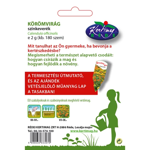 Kép 2/2 - Körömvirág Kati Színkeverék GYEREKKERTÉSZ SOROZAT - Rédei Kertimag