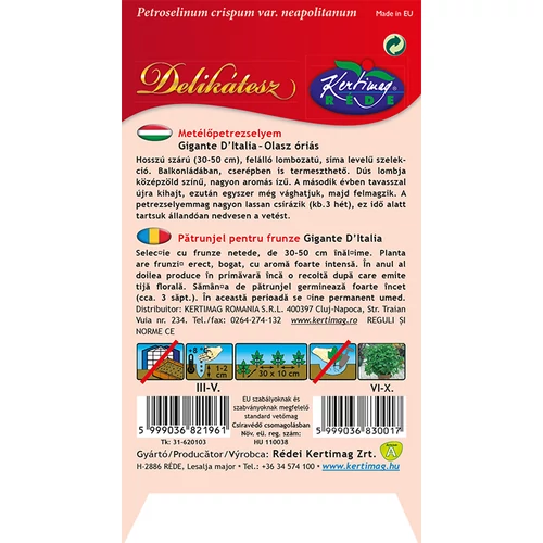 Kép 2/2 - Metélőpetrezselyem Sima Levelű Olasz óriás - Rédei Kertimag