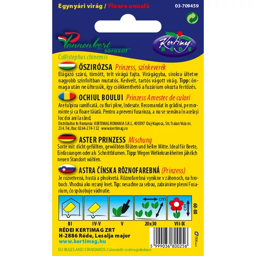 Kép 2/2 - Őszirózsa Prinzess - Színkeverék - Rédei Kertimag