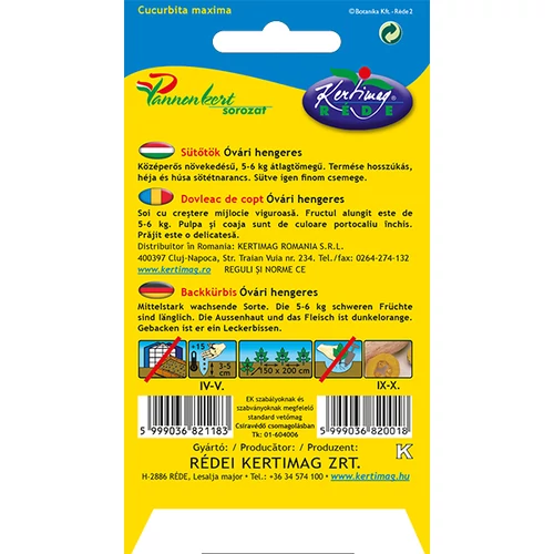 Kép 2/2 - Sütőtök Óvári hengeres - Rédei Kertimag
