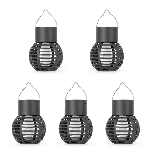 Kép 1/4 - 5db ENTAC Függő kerti szolár lámpa 6db WW SMD LED-del