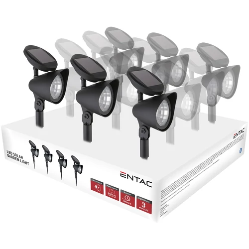 Kép 2/2 - ENTAC Kerti szolár lámpa 32cm 3LED-del
