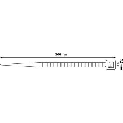 Kép 3/3 - Kábelkötegelő 2,5x200mm Fehér