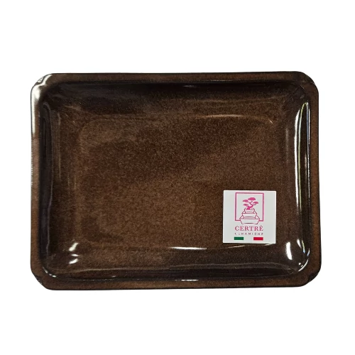 Kép 1/2 - Mázas bonsai alátét Catalana Chiara 23,6x18,5cm