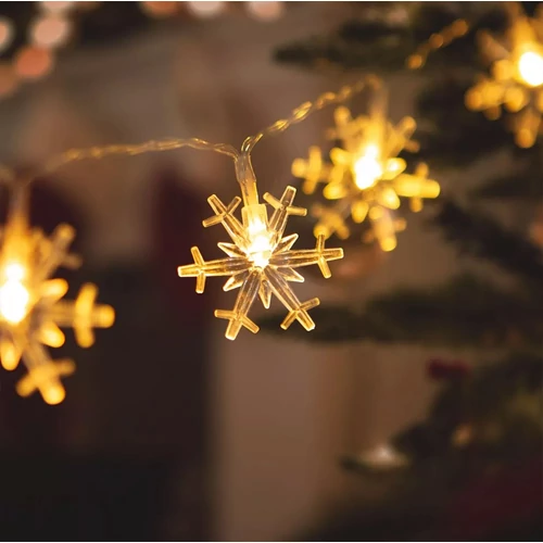 LED fényfüzér JÉGKRISTÁLY meleg fehér 20 LED