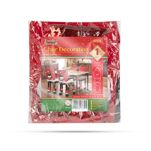 Kép 2/3 - Karácsonyi szék dekoráció lábbal HÓEMBER