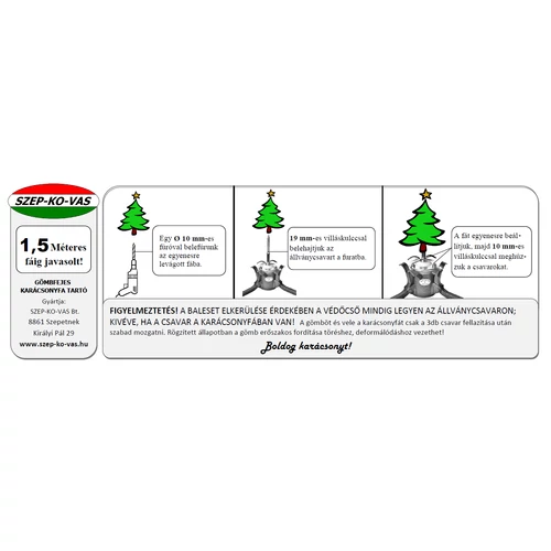 Kép 2/2 - Karácsonyfatalp S használati útmutató