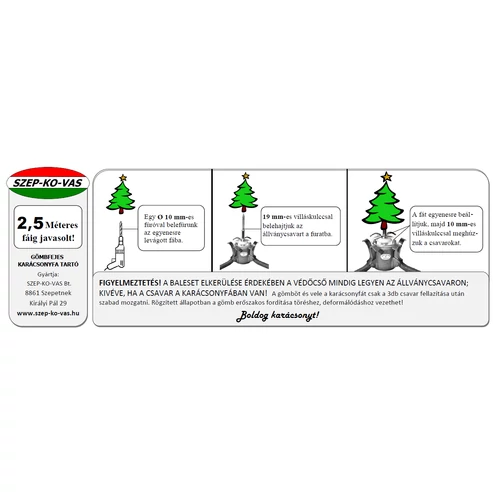 Kép 2/2 - Karácsonyfatalp L használati útmutató