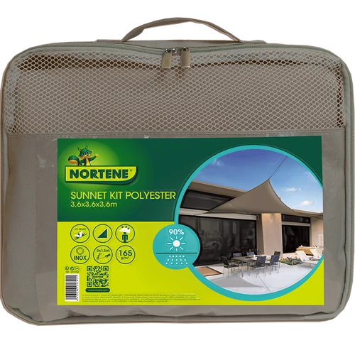 Kép 2/3 - Háromszög napvitorla barna 165g/m2