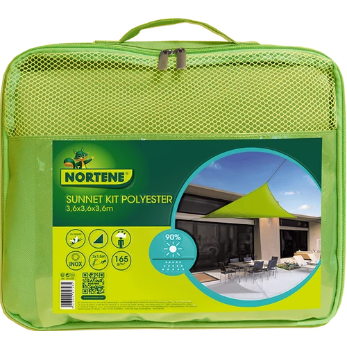 Kép 2/3 - Háromszög napvitorla lime 165g/m2