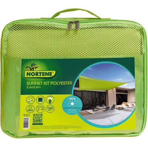 Kép 2/2 - Négyzet alakú napvitorla 165g/m2